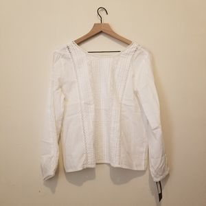 VETTA CAPSULE lace button up blouse